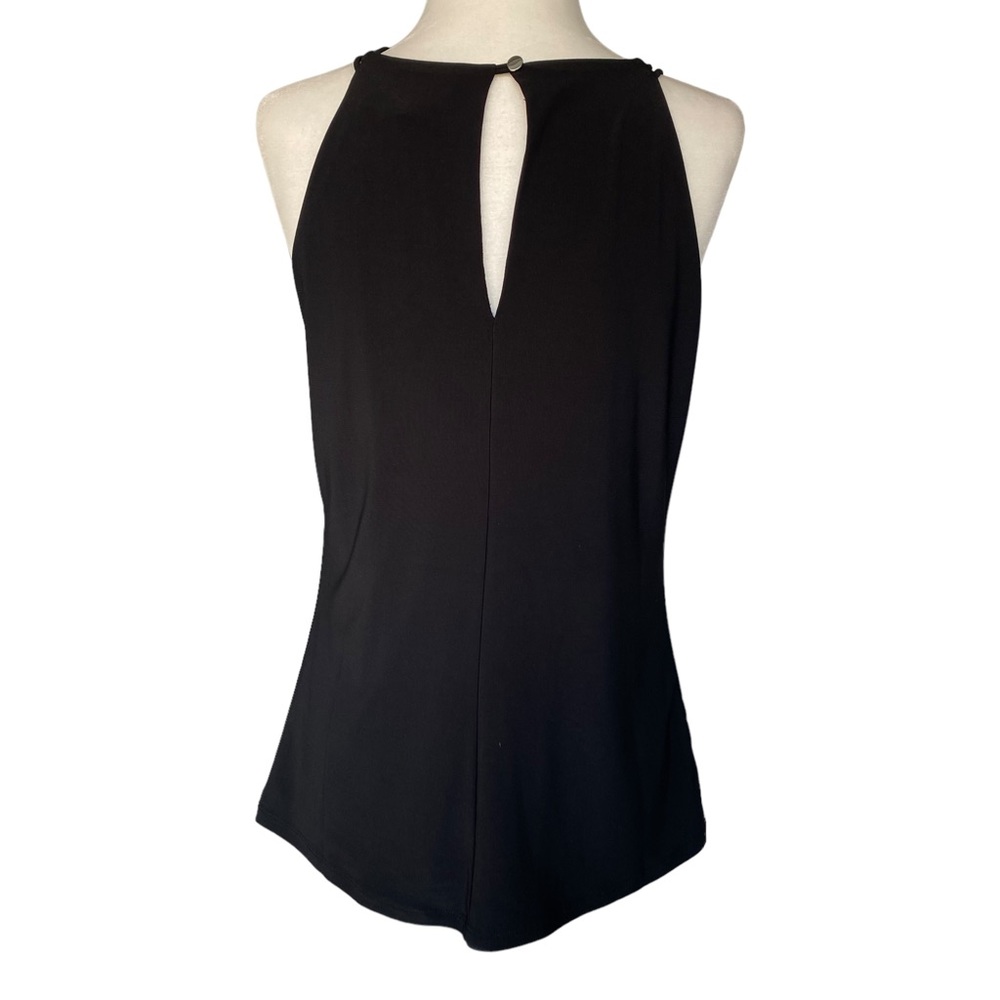 White House Black Market Black Studded Tank Blouse Small - Picture 6 of 14